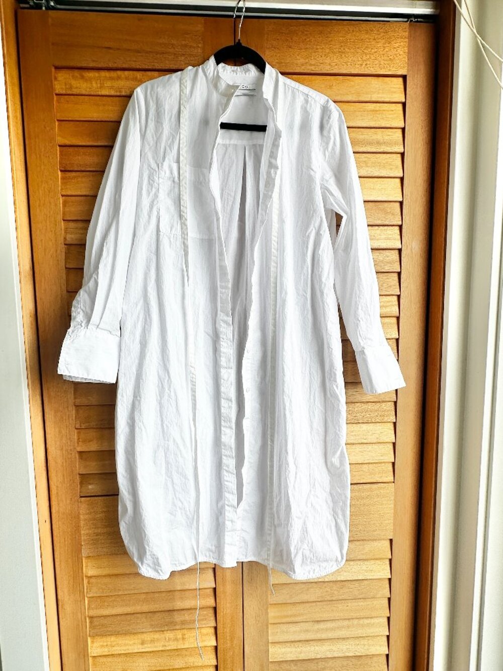 CO Essentials white shirt dress small